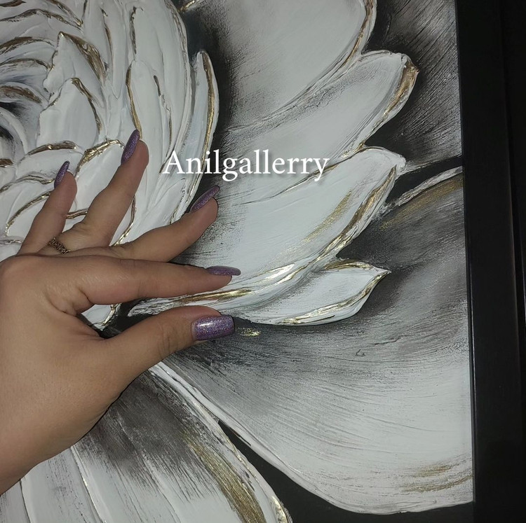 تابلو برجسته سه تیکه مزین به ورق طلا