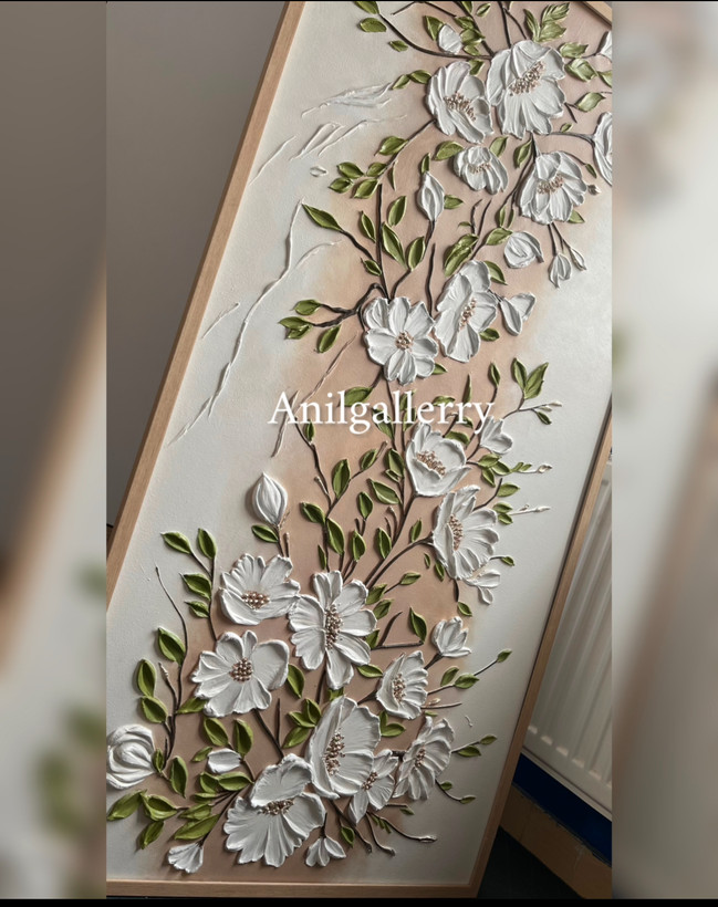 تابلو گل افشان تمام برجسته رنگبندی به سلیقه شما